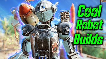 Fallout 4 - COOL ROBOT BUILDS CREATIONS - Assaultron Combatron & Just An Assaultron Part Mods