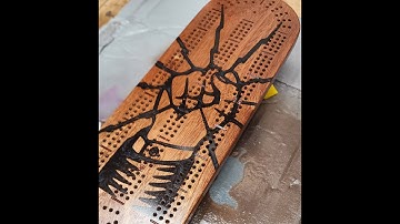 Cribbage Board Personalized Epoxy Inlay
