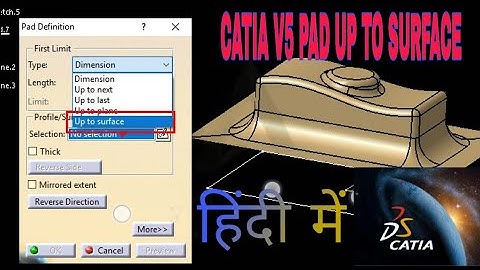E2AD-CATIA V5 PAD UP TO SURFACE BY E2AD