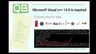 Dica - Python - Solved - Step for Step - Microsoft Visual C++ 14.0 is required - Windows 10 X64