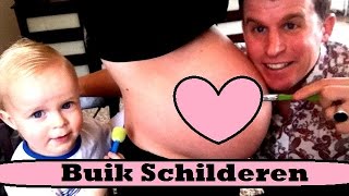 Buik Schilderen Met Daniel & Luan 35 Weken Zwanger Van Lucilla