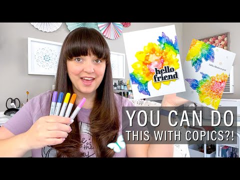 This Copic Marker Alcohol Ink Technique is a MUST TRY for Cardmaking! 
