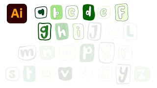 Illustrations Alphabet random style (1/2) - Letter collection - Vector Adobe Illustrator - Design Illustrations Alphabet random style (1/2) - Letter collection - Vector Adobe Illustrator - Design