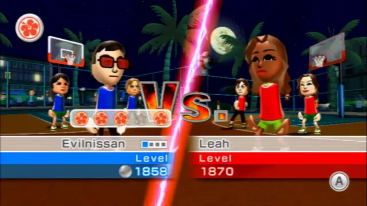 Wii Sports Resort - Basketball - Vs. Leah (Level 1858)