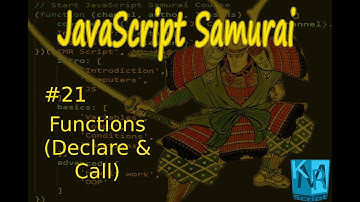 [Arabic] JavaScript Samurai #21- Functions (Declare & Call) - جافاسكربت ساموراي - الدوال
