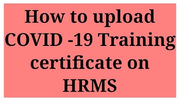 How to upload covid 19 training certificate on ihrms ||  #ihrms || #ehrms || #portal || #uploadcovid