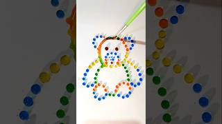 🟠🔵🧸 Teddy Bear Colour Full Drawing  #colors #mix #art #shorts #painting 🟠🔵🧸