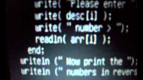 Pascal Program with Array