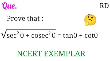 Prove that : √{sec^2(θ) + cosec^2(θ)}  = tanθ + cotθ ...|| Class 10 ||