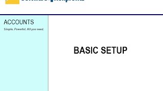 ACCOUNTS Basic Initial Setup