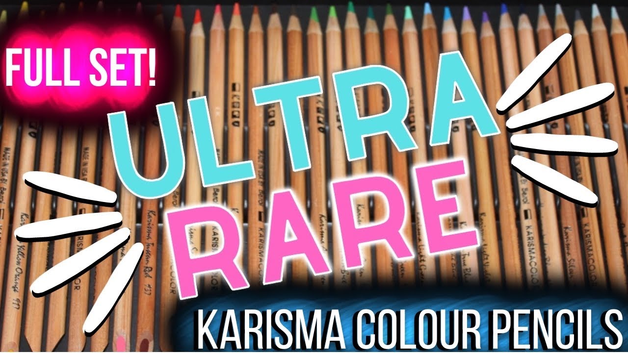 Swatching A Rare Full Set of 129 Karisma Colour Pencils! - YouTube
