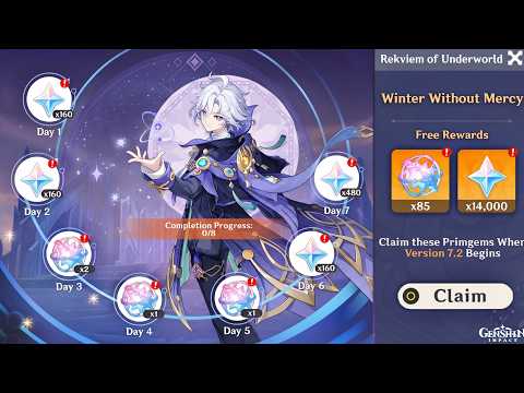【原神】Ver.7.2の無課金ガチャ石は何連分？85連の見方