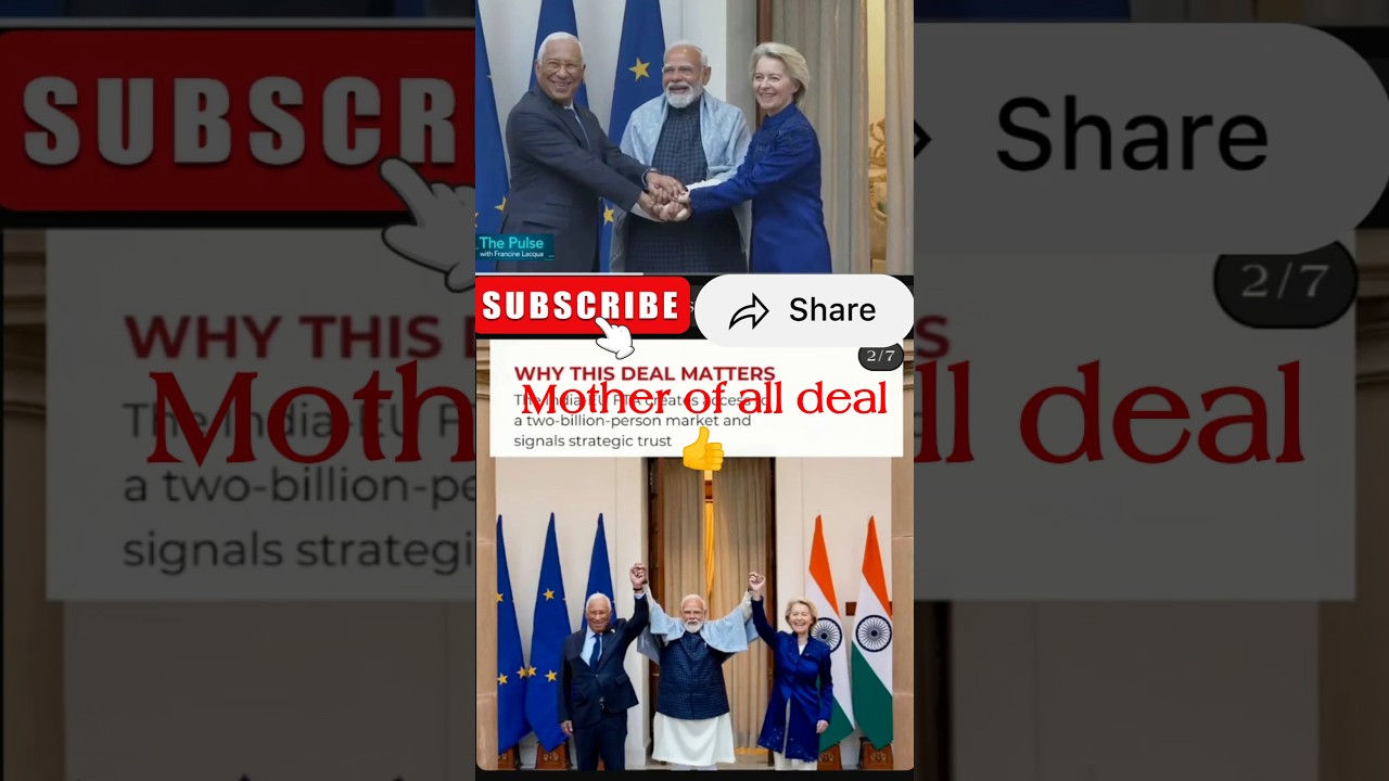 India EU Trade deal 🤝 done 