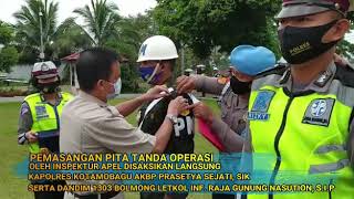 Apel Gelar Pasukan Ops Lilin Samrat 2020 Polres Kotamobagu Inspektur Upacara Sekkot Kotamobagu