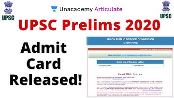 UPSC CSE Prelims 2020 Admit Card Released | How to Download UPSC CSE 2020 Exam Admit Card