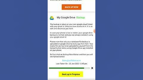 Buku video for Google Drive Login, Backup and Restore