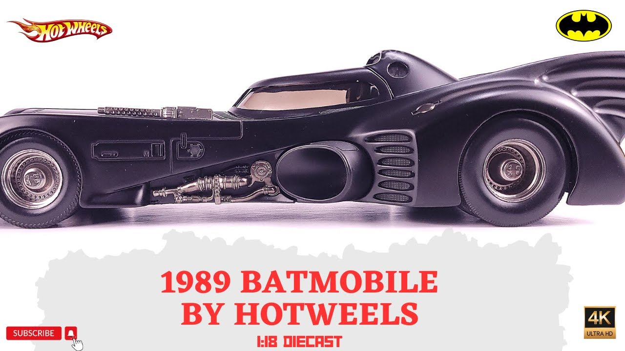1989 Batmobile by Hot Wheels Diecast 1:18 scale - 4k - YouTube