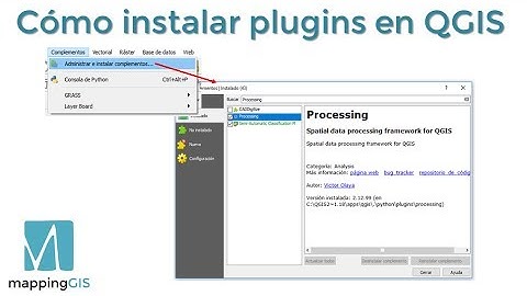Cómo instalar plugins y trabajar con el Administrador de Complementos de QGIS