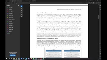 Discrete Choice Exeriment: Hypotheses Formulation & Research Model