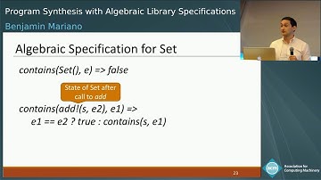 Program Synthesis with Algebraic Library Specifications