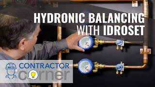 Hydronic Balancing with iDroset