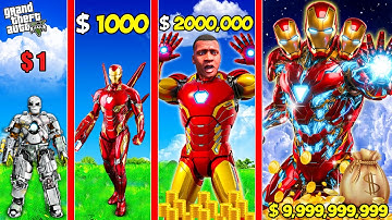 $1 IRONMAN to $1,000,000,000 IRONMAN in GTA 5