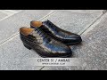 Video: Oxford shoe Center 51 Classico Ambas black leather croco print finish