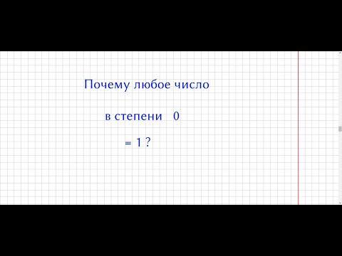 Почему любое число в степени 0 равно 1