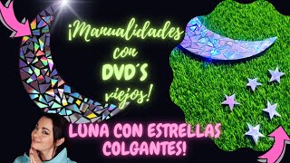 🌛 MOVIL LUNA Y ESTRELLAS con reciclaje de DVD 🌟 DE SER BASURA A ESTA PRECIOSIDAD