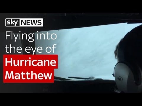 Flying into the eye of Hurricane Matthew