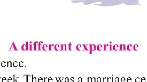 STD 6 SEM 1 UNIT 4 ACTIVITY 7 A DIFFERENT EXPERIENCE