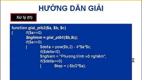 Hướng dẫn tạo trang giải phương trình bậc hai bằng PHP