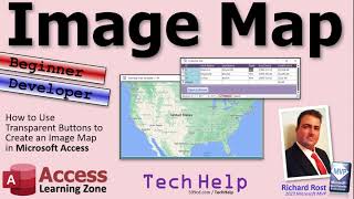 how to use transparent buttons to create an image map in microsoft access