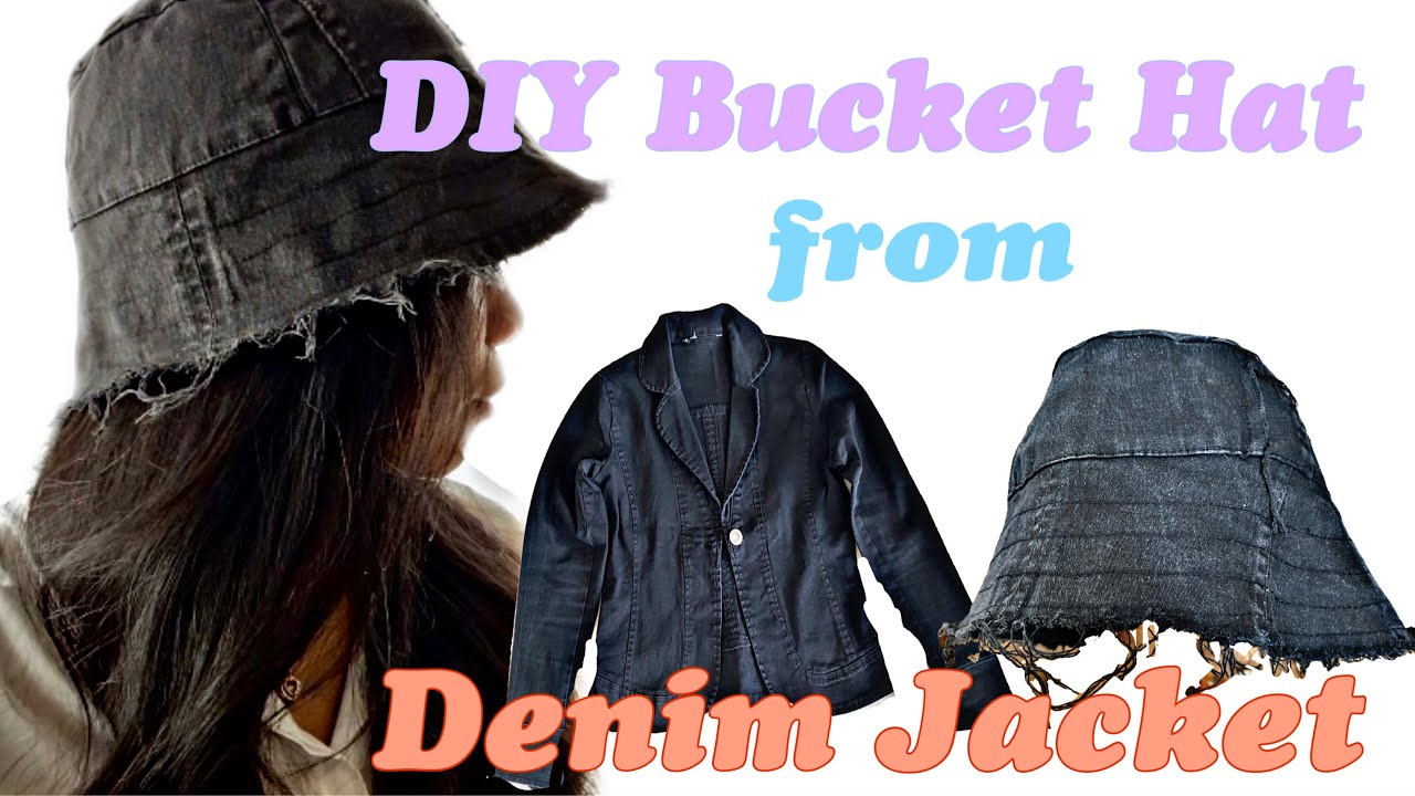 DIY Bucket Hat from old denim jacket (Easy Diy) 