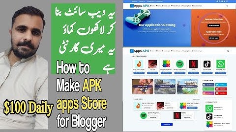 How To make an APK Apps Store Website for Blogger  Make a website in 5 minute in 2023 Earn $2500 P1