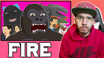 GODZILLA VS KONG THE MUSICAL REMIX - Animated Song | Reaction!