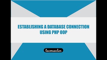 Establishing a database connection using PHP OOP.