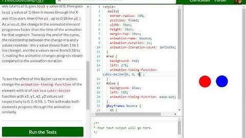 Applied Visual Design   Use a Bezier Curve to Move a Graphic free code camp   Dani