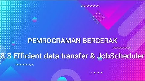 8.3 Efficient data transfer and JobScheduler