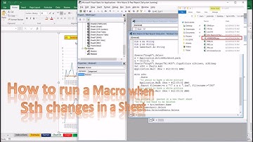 Run a Macro when something changes in the sheet Excel.