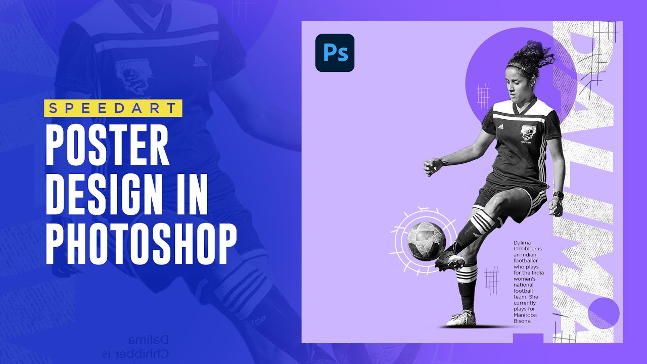 Speed Art | Football Poster Design Process ( Photoshop) - YouTube