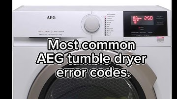 Most common AEG tuble dryer Error / fault / failure / fehler codes .
