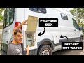 The EASIEST Propane Box and Water Heater Install | Ford Transit Conversion