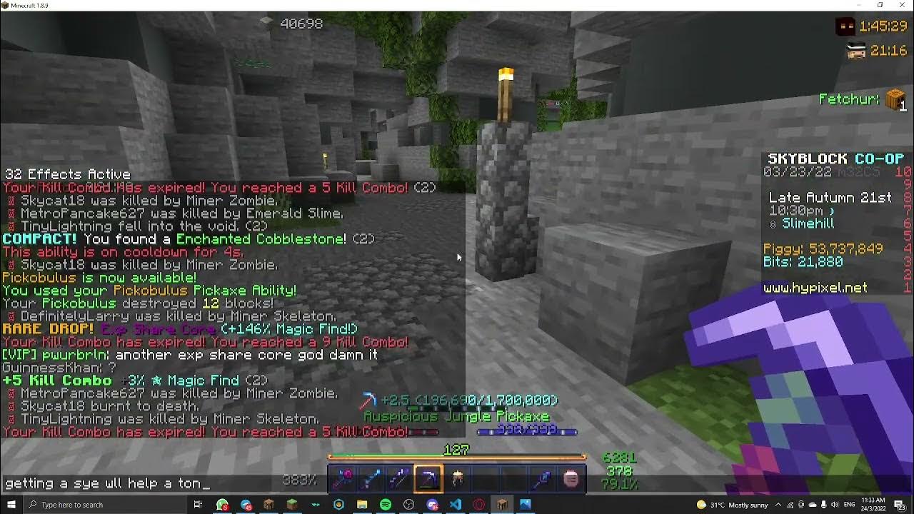 I NOW HATE EXP SHARE CORE [Hypixel Skyblock] YouTube