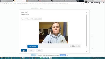 Adding a video note in D2L