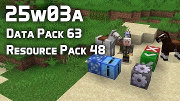 News in Data Pack Version 63 and Resource Pack Version 48 (25w03a)
