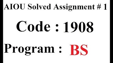 AIOU Code 1908 Solved Assignment No 1 Spring 2025 | Baloch Academy