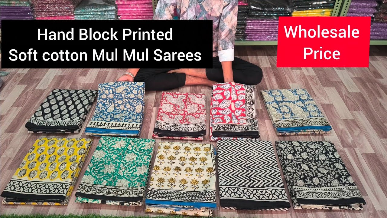 Jaipuri Block Printed Cotton Sarees 🍂 Direct From Wholesalers 🤗 9887665140