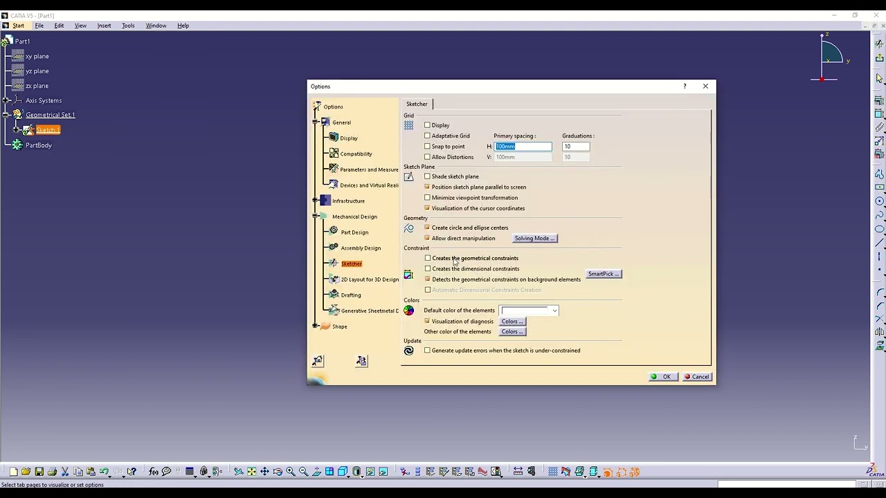 What is Geometrical and Dimensional Constraints? | CATIA V5 |