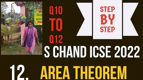 s chand icse class 9 chapter 12, Q10  to Q12 | area theorem| class 9 op malhotra